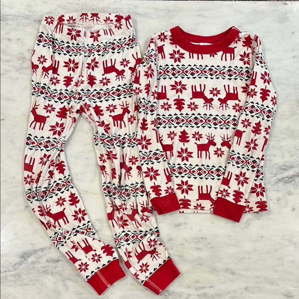 Hanna Andersson Red and White Nordic Pajama Set